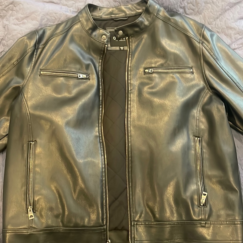 Biker jacket faux leather